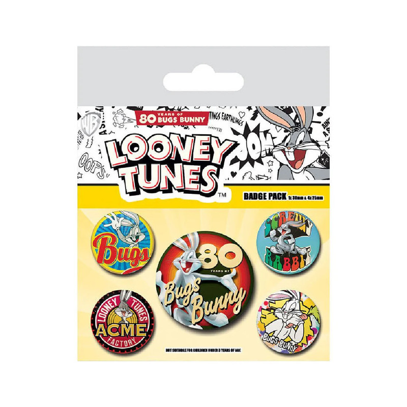 Looney Tunes - Bugs Bunny 80th Anniversary Badge Pack - أكسسوار